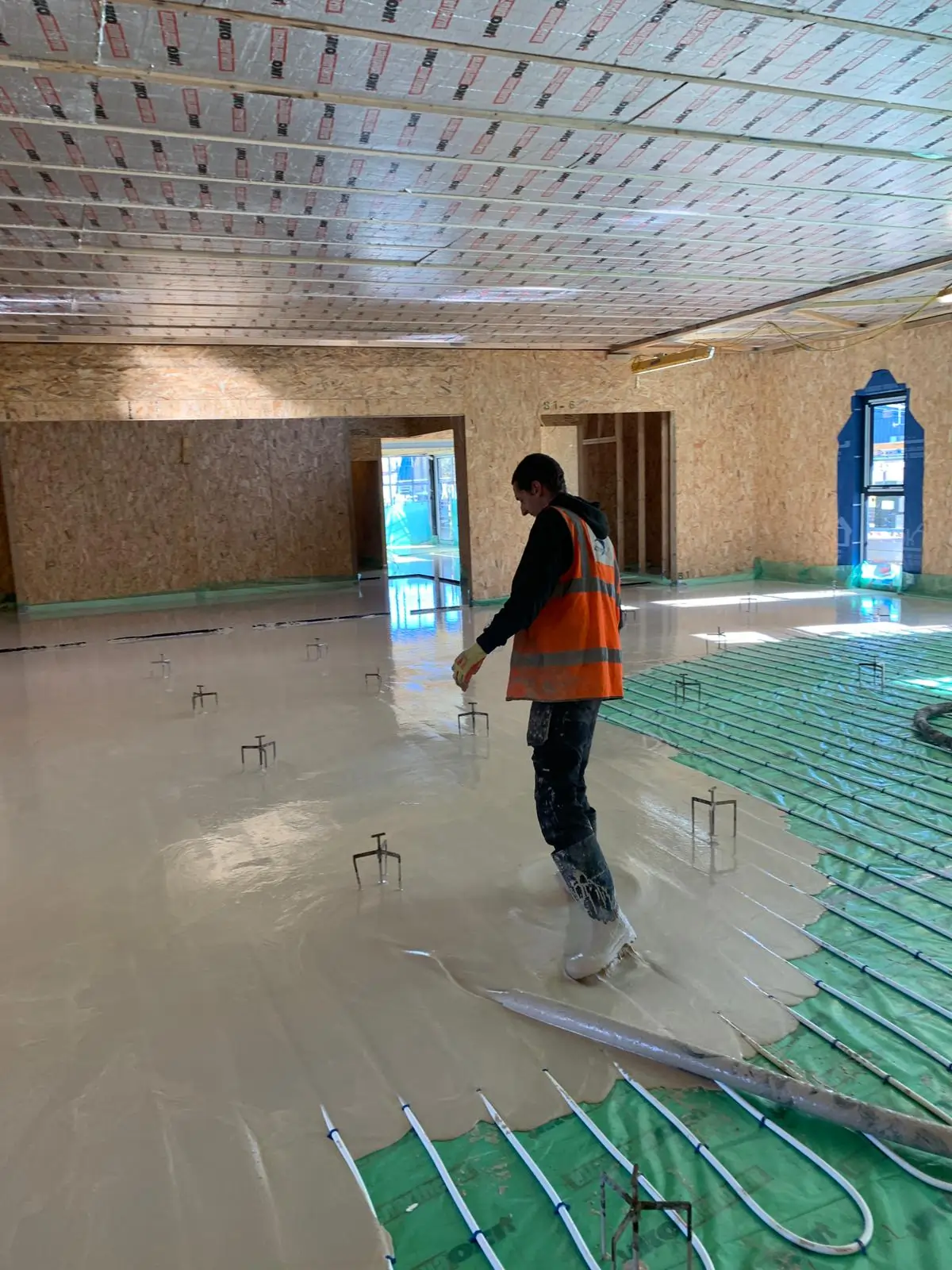 photo of screed being poured