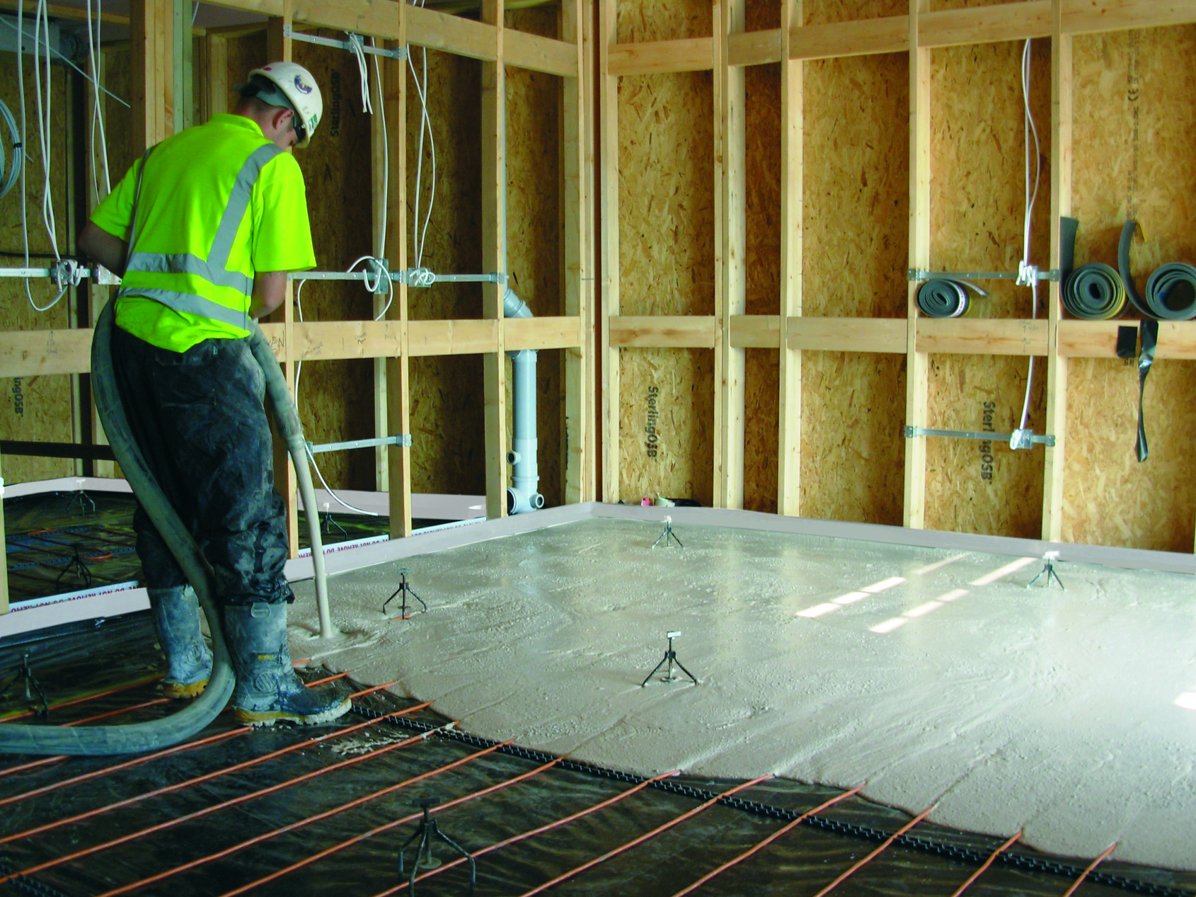 photo of screed being poured